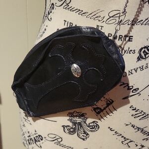 Alchemy Gothic Tiny Coffin Black Crossbody Purse With Chain